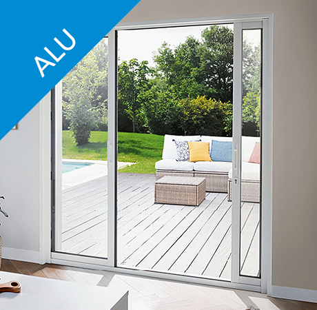 Installation de baies coulissantes à galandage aluminium KLINE dans l'Essonne (91) img