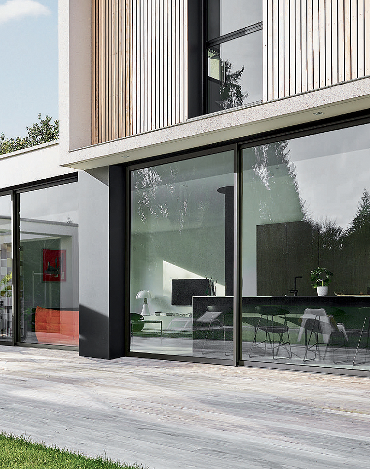 Coulissants en aluminium KLINE à Corbeil-Essonnes (91) dans l'Essonne - La Fermeture Parisienne project-slider-image