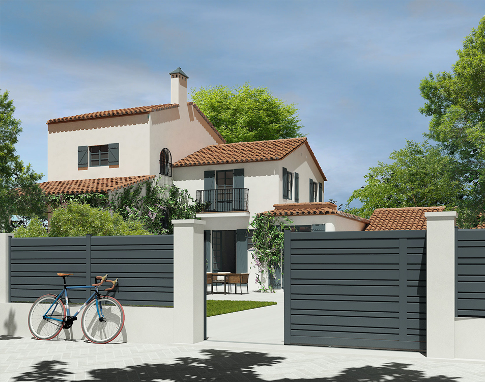 Portails en aluminium à Ollainville (91) - La Fermeture Parisienne project-slider-image