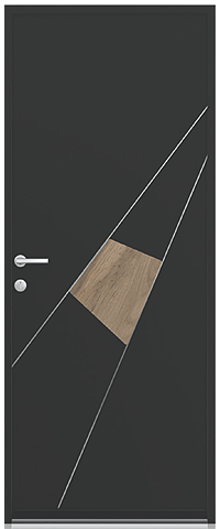 Porte d'entrée aluminium KLINE Céramique à Villebon-sur-Yvette : La Fermeture Parisienne