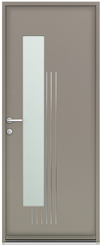 Porte d'entrée aluminium KLINE Mahjong à Villebon-sur-Yvette : La Fermeture Parisienne