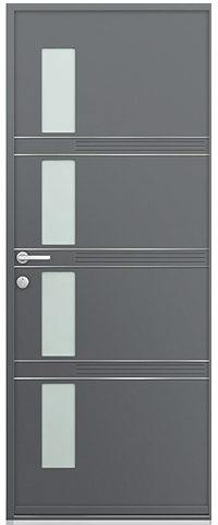 Porte d'entrée aluminium KLINE Lignée72 à Villebon-sur-Yvette : La Fermeture Parisienne